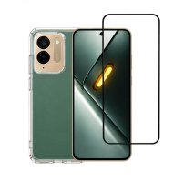 Vivid Set TPU Case + Full Face Tempered Glass Poco C95 Pro