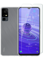 Vivid Set TPU Case + Tempered Glass TCL 40R 5G Transparent